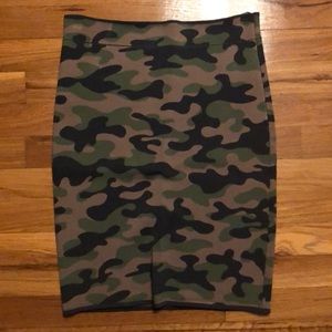 BCBG MaxAzria Bandage Camouflage Skirt
